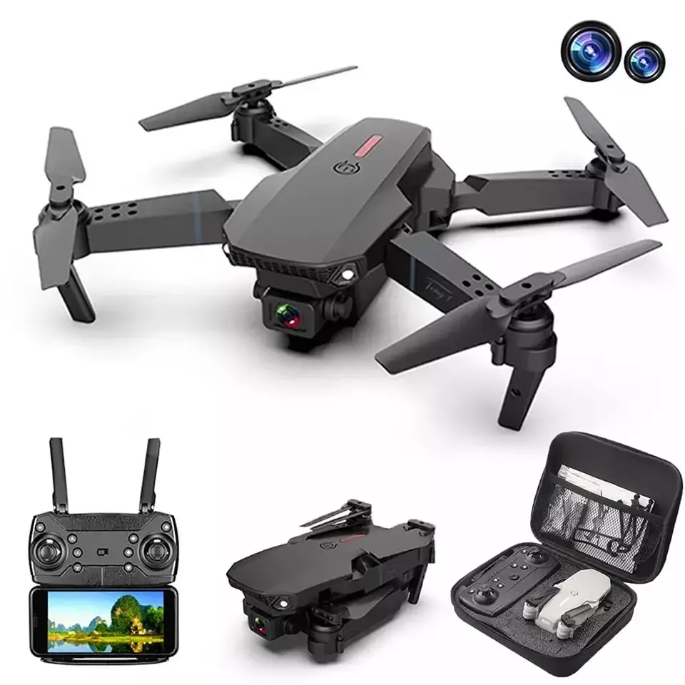2024 Original Drones Factory Foldable E88 Pro Professional Quadcopter Drone With 4k Camera Sell Extra Battery 